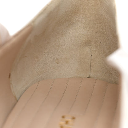 Chanel Satin Cap Toe Ballerina Ankle Wrap Flats 40 White Beige 10 of 13