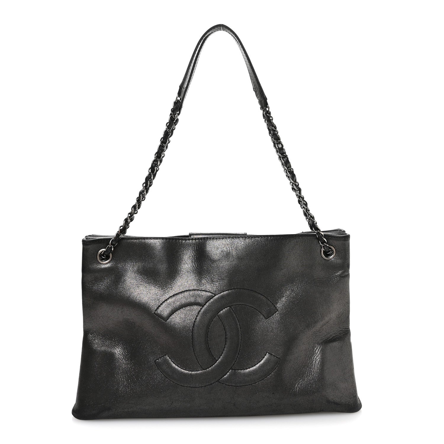 Chanel Iridescent Calfskin CC East West Shopping Tote Black 1 of 10