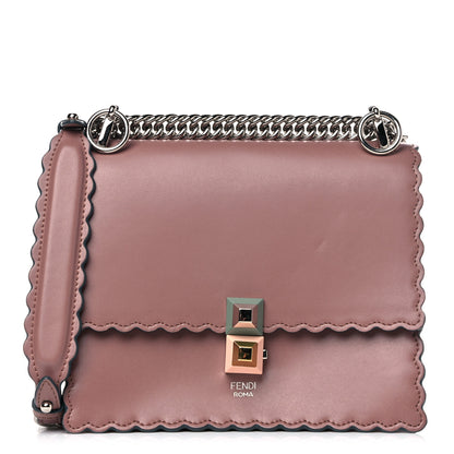 Fendi Vitello Liberty Scalloped Studded Small Kan I Shoulder Bag English Rose 1 of 14