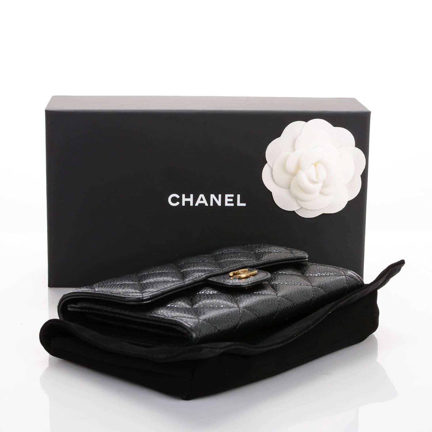 Chanel Caviar Quilted Small Flap Wallet Black 4 of 8