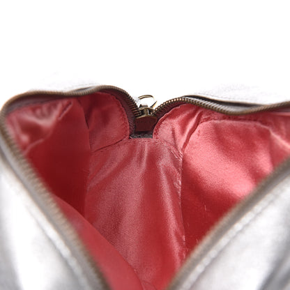 Gucci Metallic Calfskin Matelasse Studded Small Pearly GG Marmont Chain Shoulder Bag Silver 18 of 18