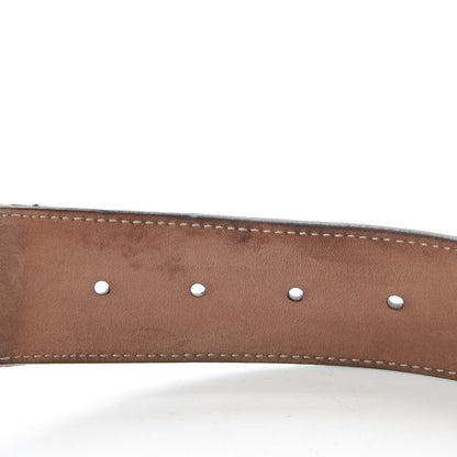Gucci Nylon Calfskin Double G Web 40mm Belt 90 36 Green Red Cuir 7 of 8