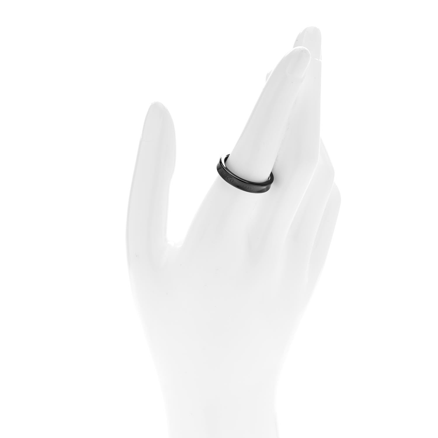 Tiffany Titanium 4mm Narrow 1837 Ring 56 7.5 2 of 4