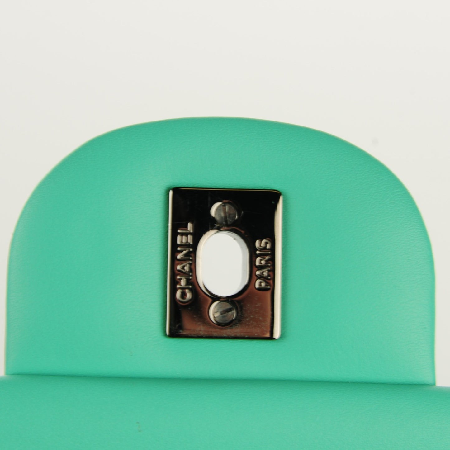 Patent Quilted Jumbo Double Flap Green