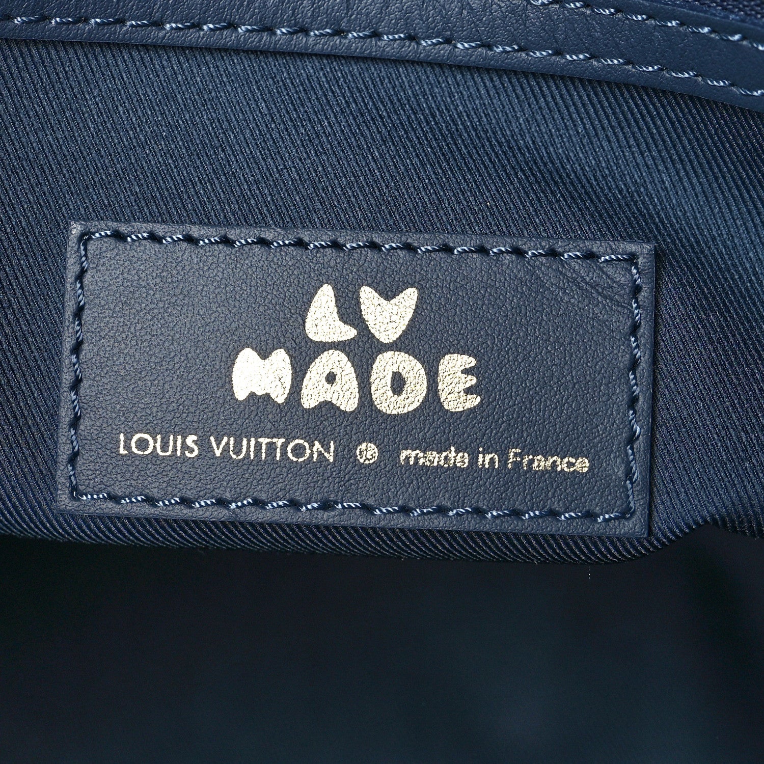Louis Vuitton X NIGO Taurillon Monogram Denim Drip Keepall Bandouliere 50 Blue 6 of 11