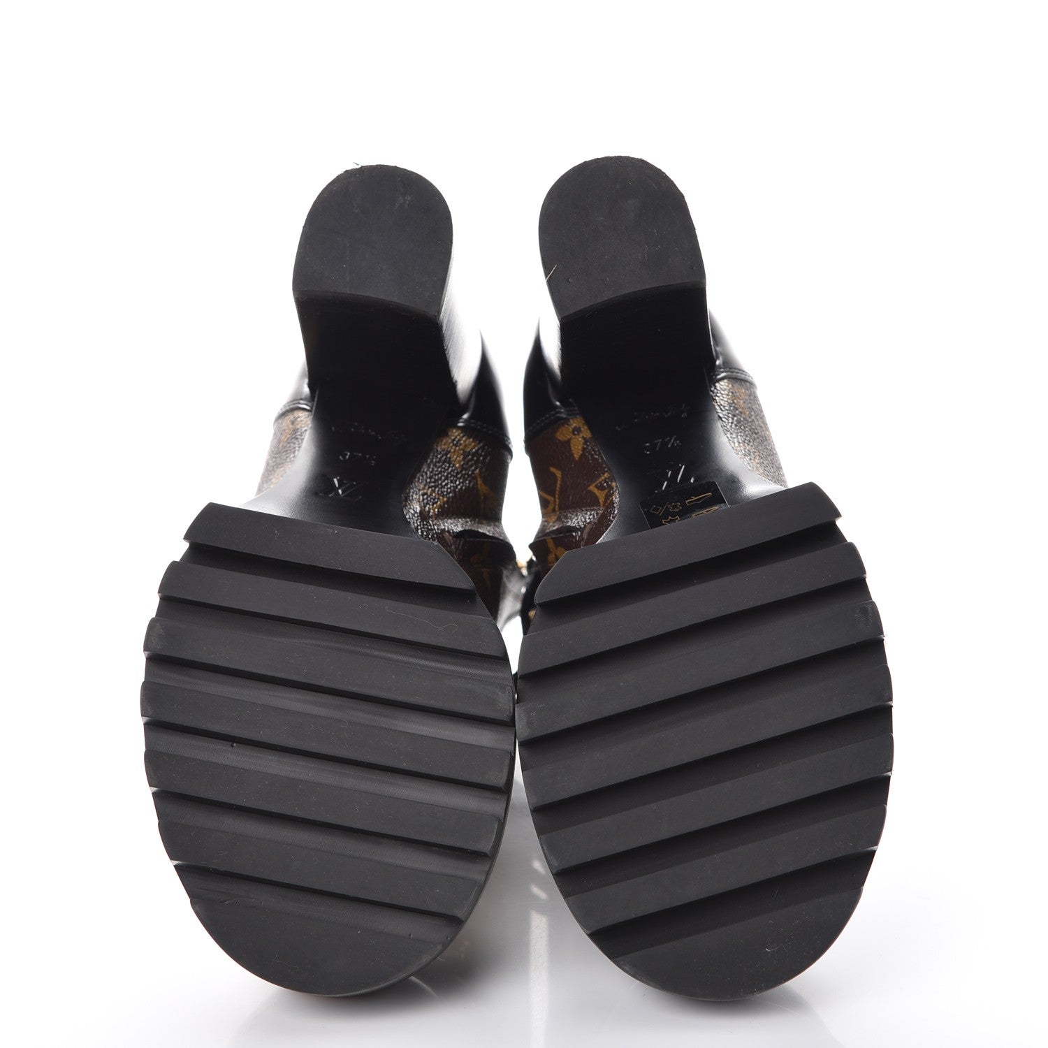 Louis Vuitton Patent Calfskin Monogram Star Trail Ankle Boots 37.5 Black 5 of 10