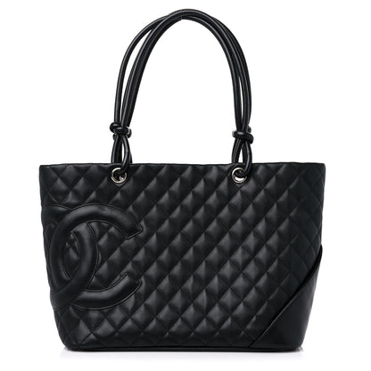 Chanel Calfskin Quilted Large Cambon Tote Black 1 of 9