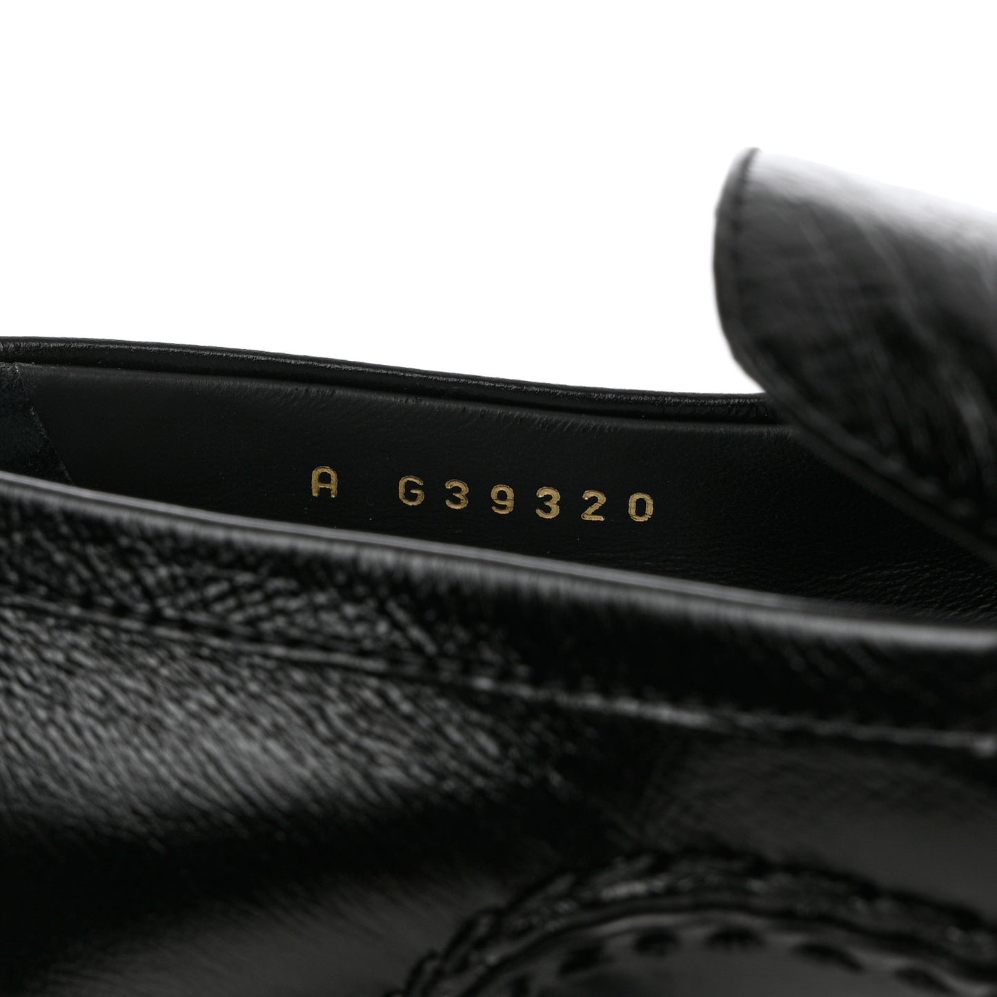 Shiny Calfskin Metal CC Loafers 36.5 Black