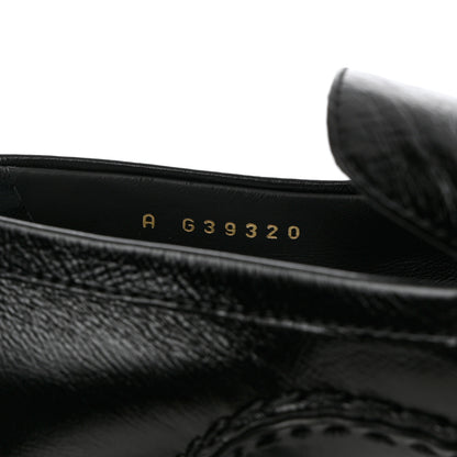Chanel Shiny Calfskin Metal CC Loafers 36.5 Black 6 of 9