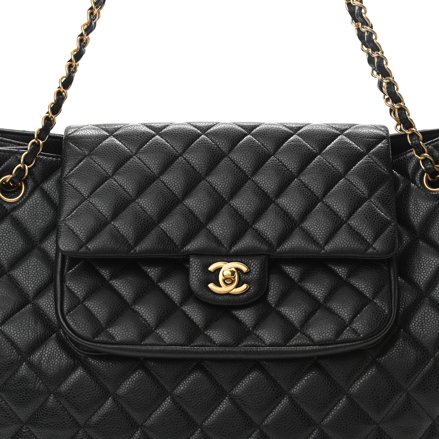 Chanel Caviar Quilted Flap Tote Black 7 of 11