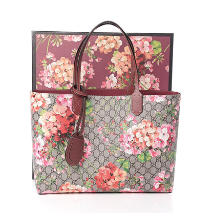 Gucci GG Supreme Monogram Blooms Medium Reversible Tote Beige Multicolor Dry Rose 13 of 13