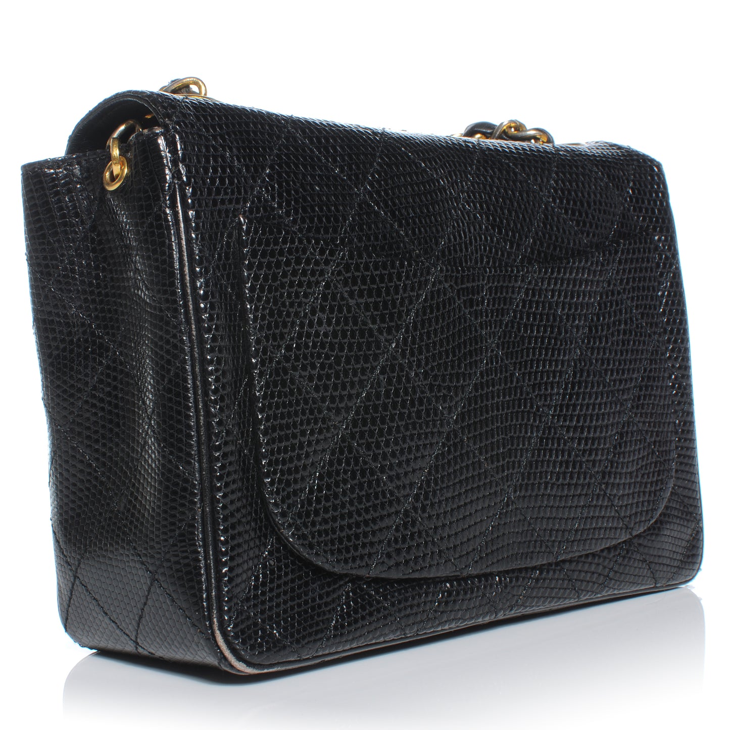Lizard Mini Square Flap Black