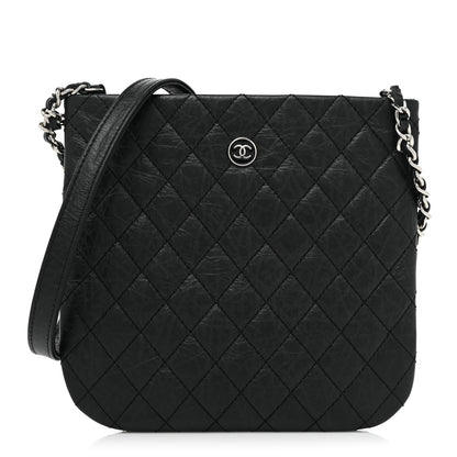Chanel Aged Calfskin Quilted Crossbody Bag Black 1 of 12