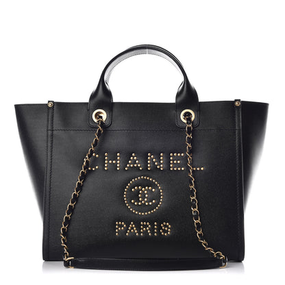 Chanel Caviar Small Studded Deauville Tote Black 1 of 11
