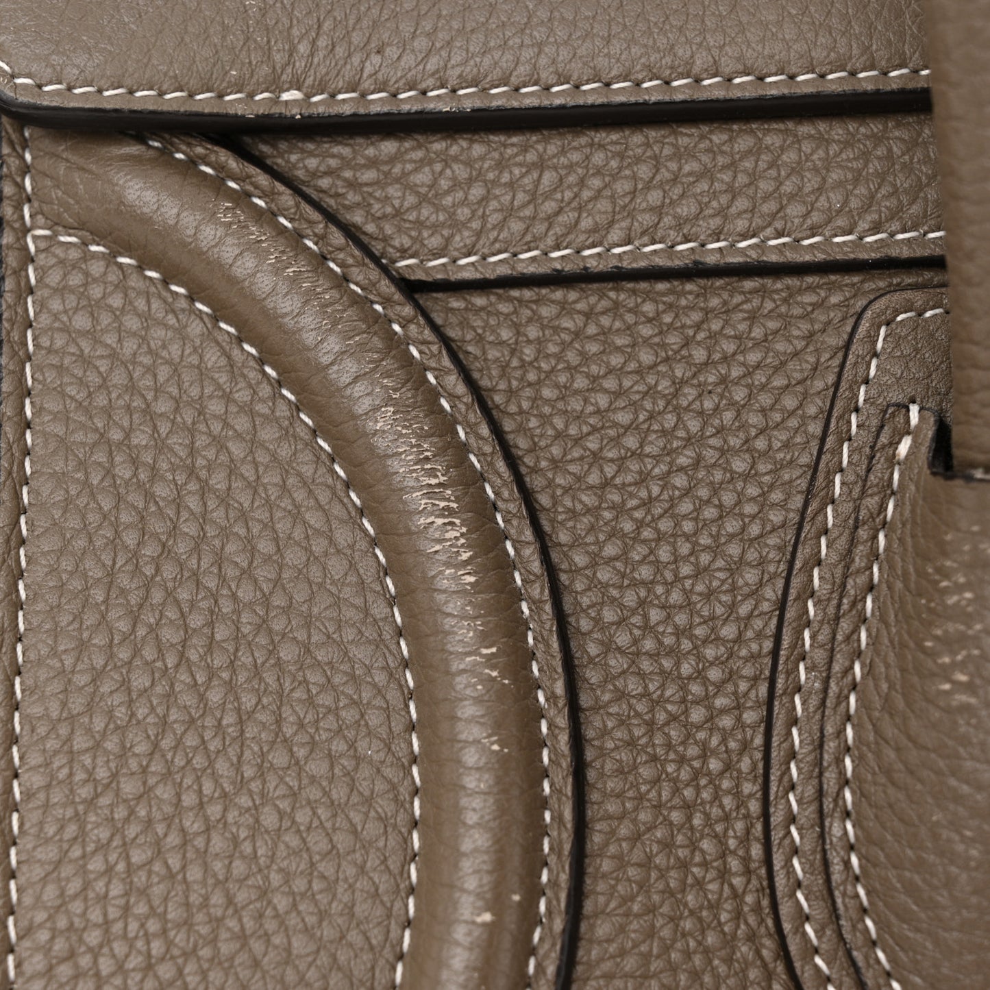 Drummed Calfskin Mini Luggage Souris