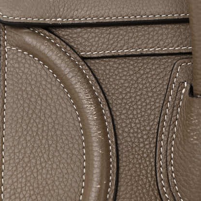 Celine Drummed Calfskin Mini Luggage Souris 18 of 27