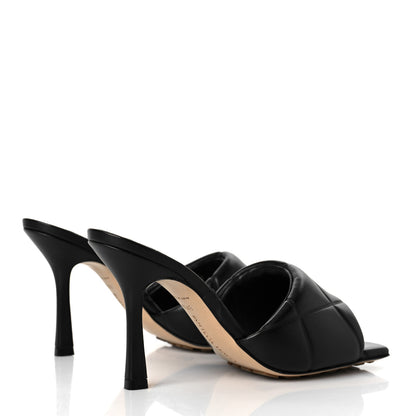 Bottega Veneta Nappa Quilted Rubber Lido Mule Sandals 37.5 Black 4 of 7