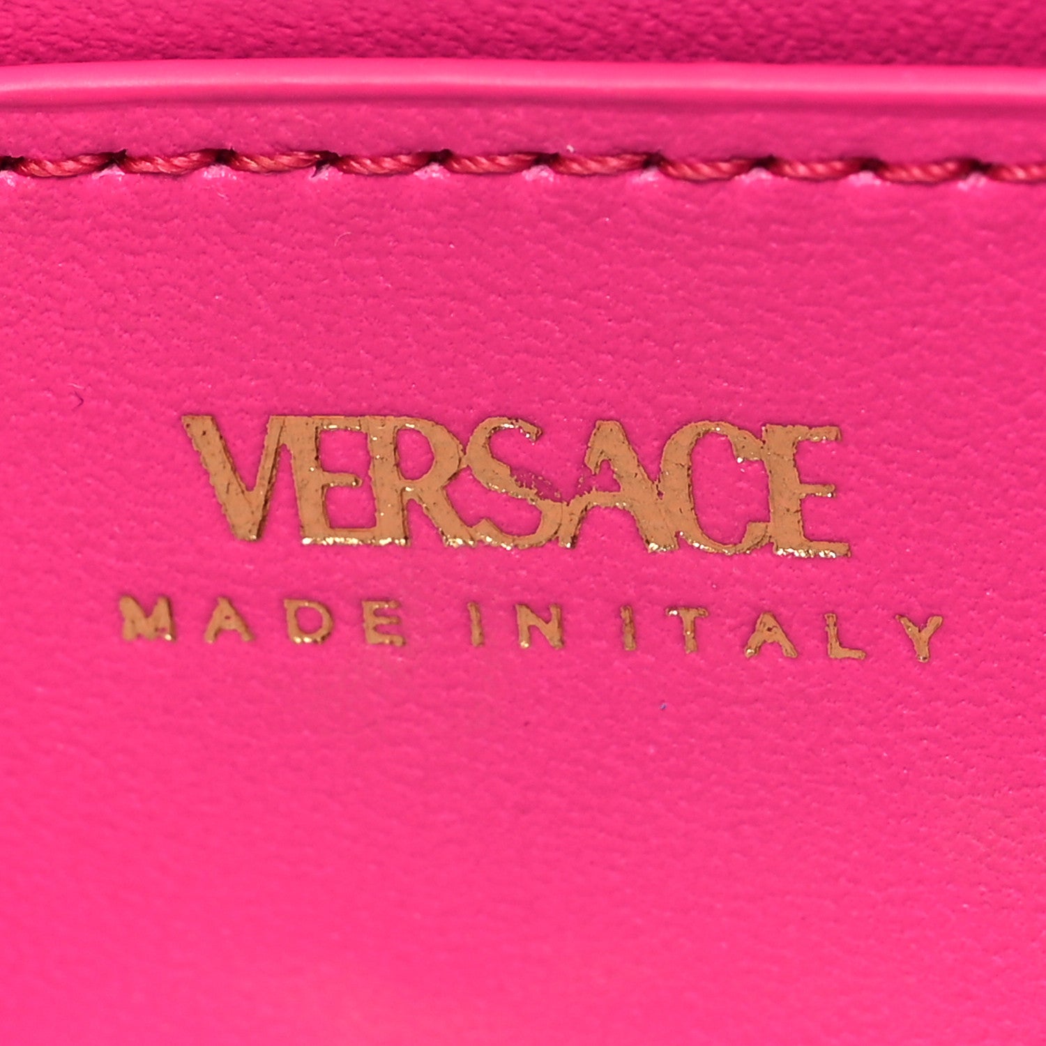Versace Satin Crystal Embellished La Medusa Pouch On Chain Pink 6 of 10