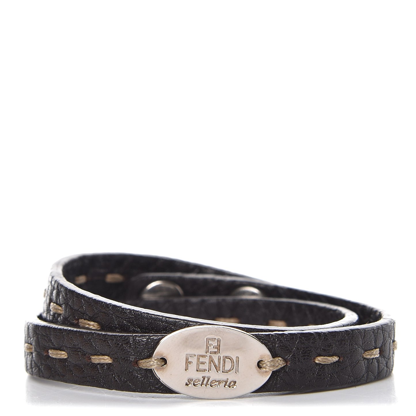 Calfskin Romano Selleria Bracelet Brown