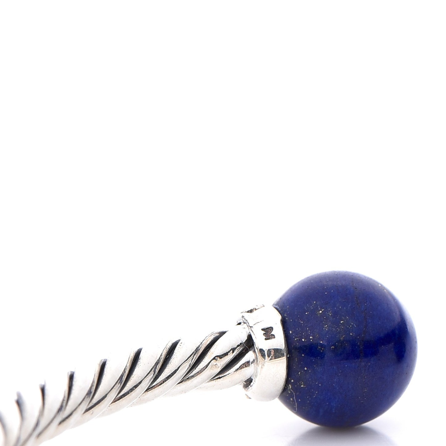 Sterling Silver Diamond Lapis Lazuli 9mm Solari Bracelet