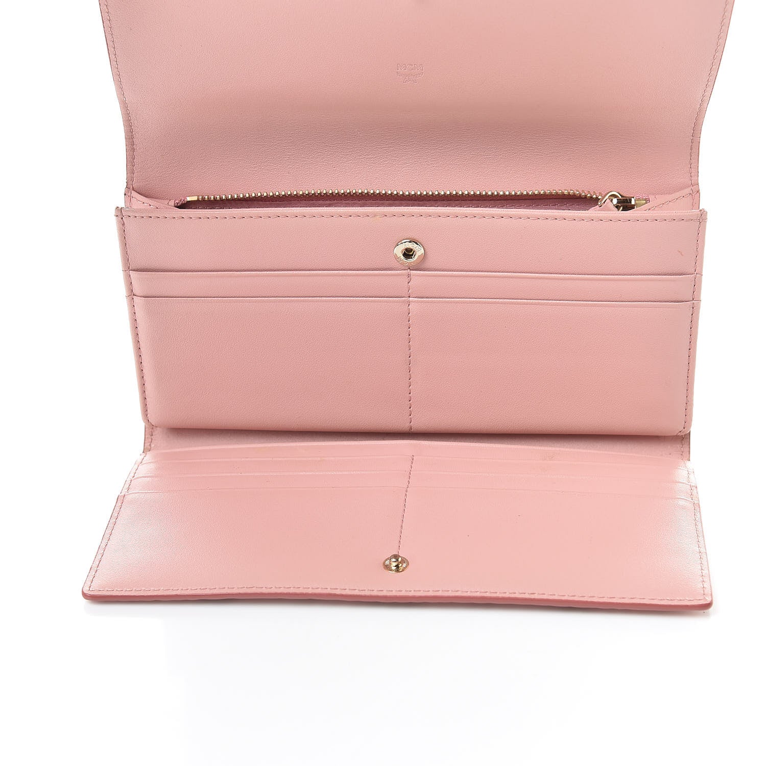 MCM Visetos Continental Flap Wallet Soft Pink 6 of 9