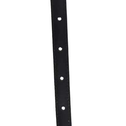 Celine Taurillon Calfskin Teen Elegant 13mm Triomphe Belt 75 30 Black 5 of 6