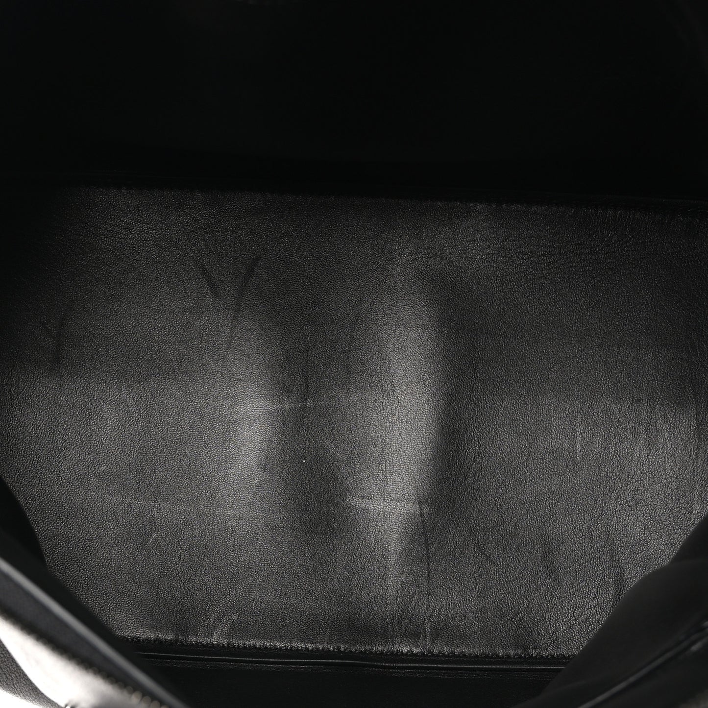 Polished Saddle Calfskin Medium Devon Bag Black