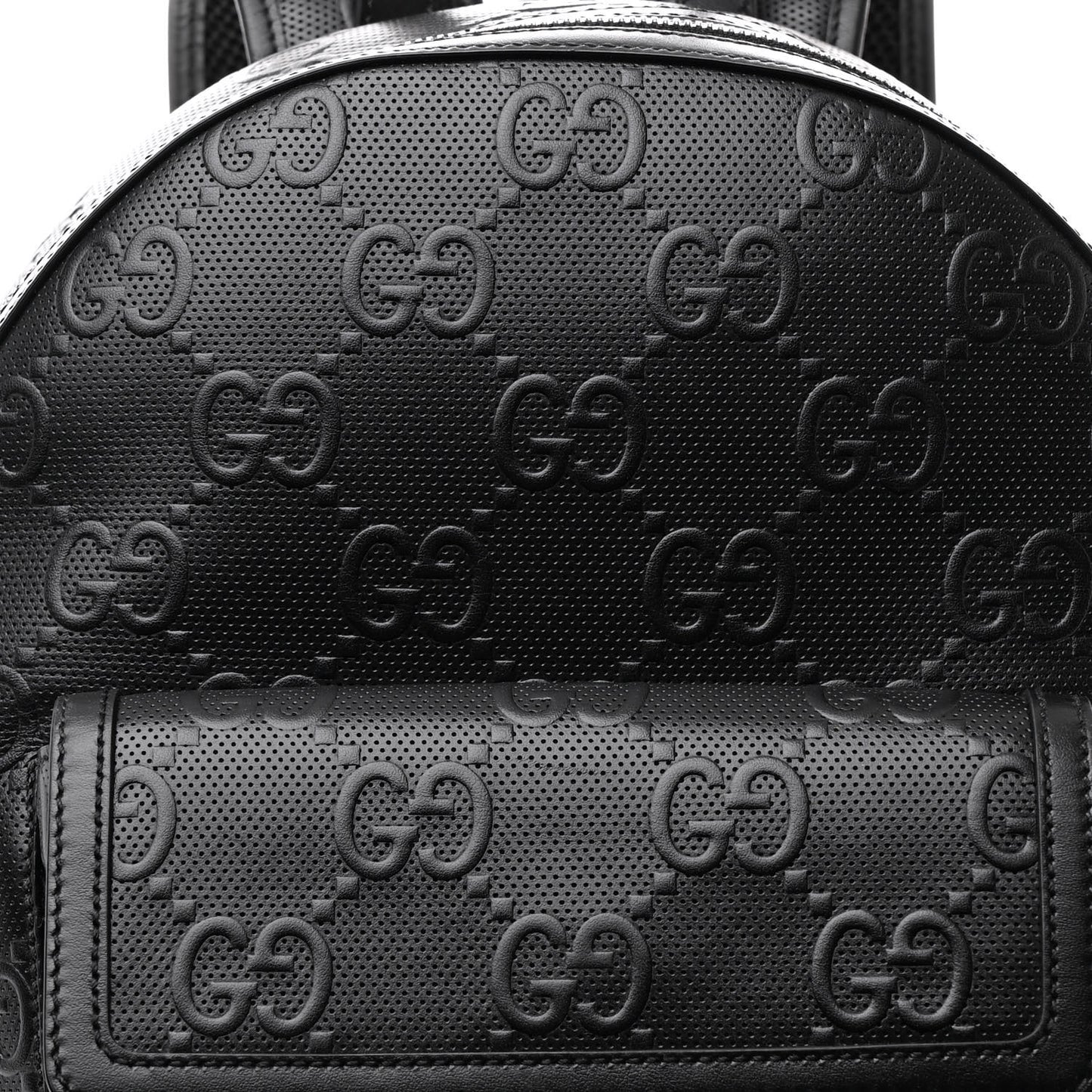 Calfskin GG Tennis Embossed Backpack Black