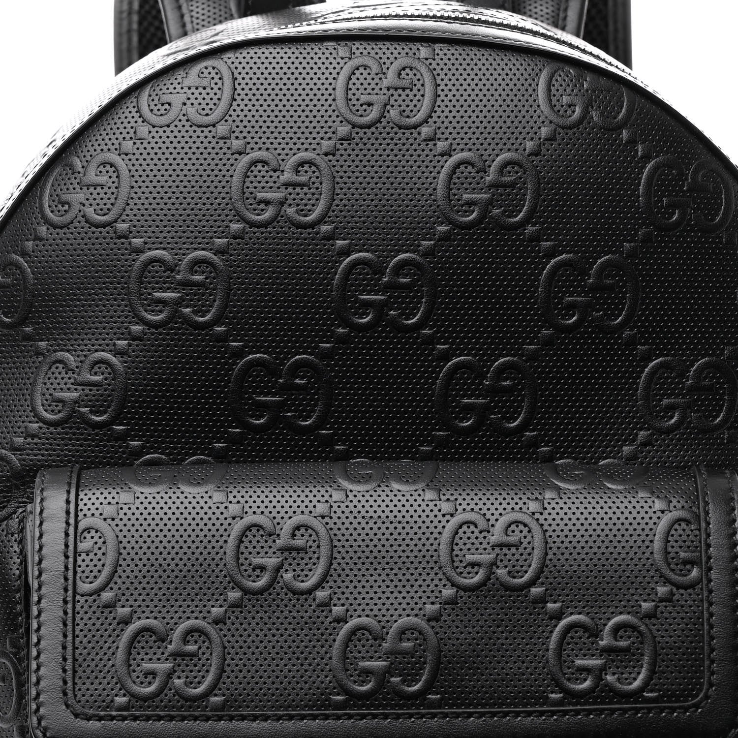 Gucci Calfskin GG Tennis Embossed Backpack Black 8 of 13