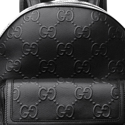 Gucci Calfskin GG Tennis Embossed Backpack Black 8 of 13