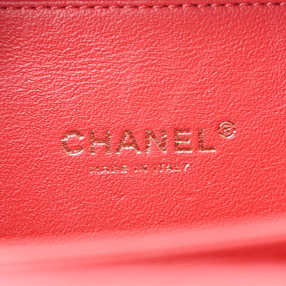 Chanel Caviar Quilted Small CC Filigree Vanity Case Red 7 of 11