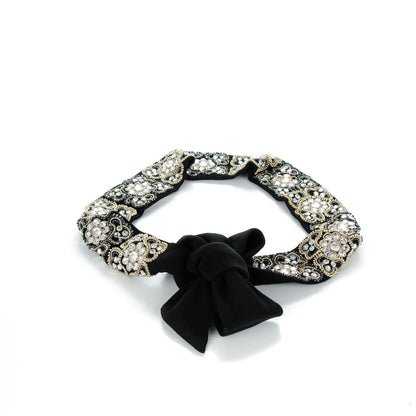 Chanel Crystal Embellished Sash Belt Black 3 of 5
