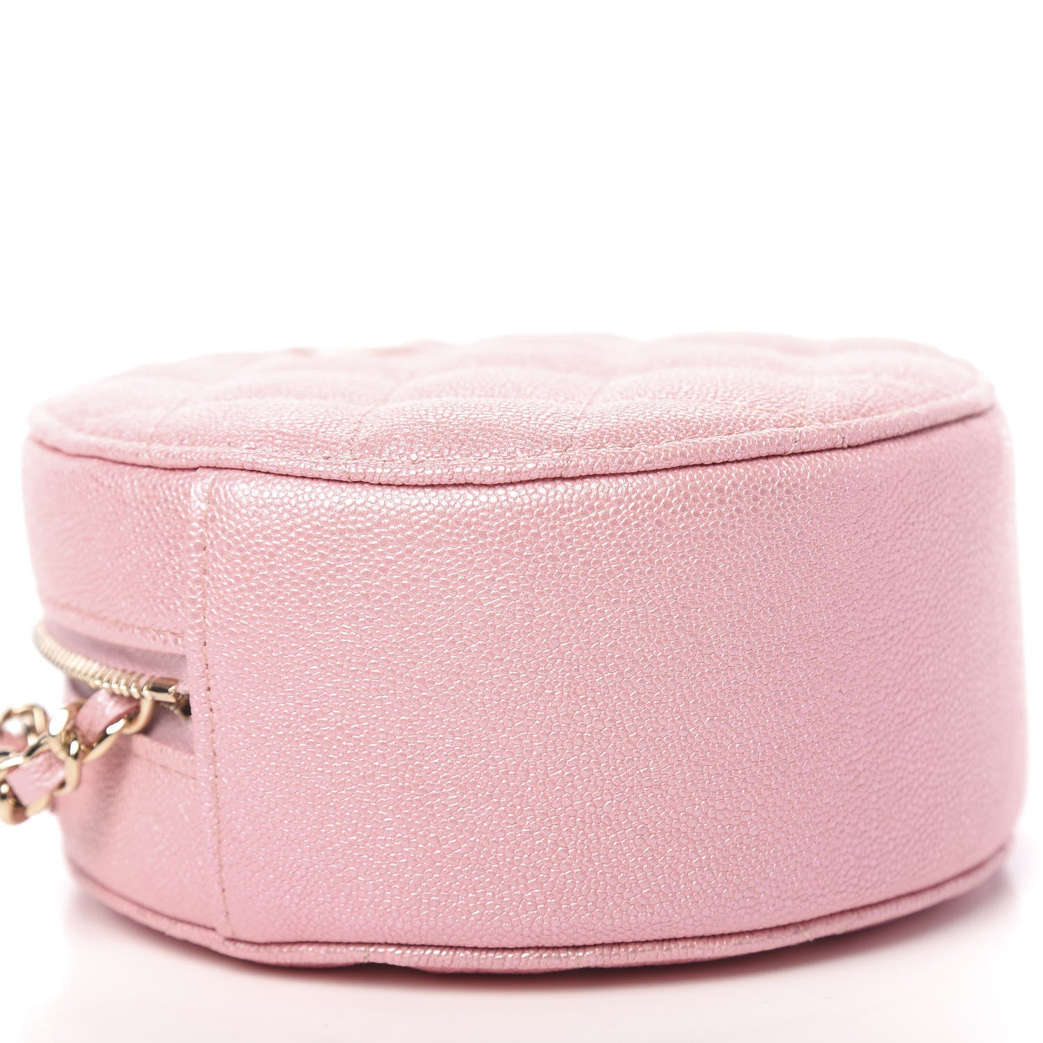 Chanel Iridescent Caviar Quilted Round Clutch With Chain Pink 8 of 11