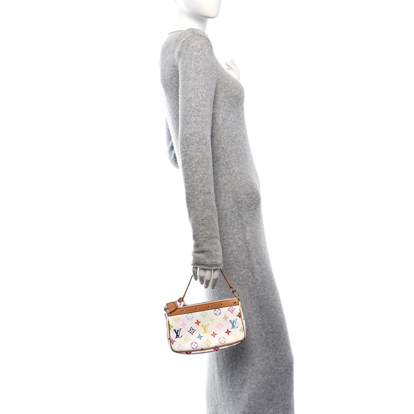 Monogram Multicolor Pochette Accessories White