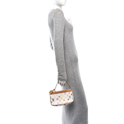Louis Vuitton Monogram Multicolor Pochette Accessories White 2 of 9