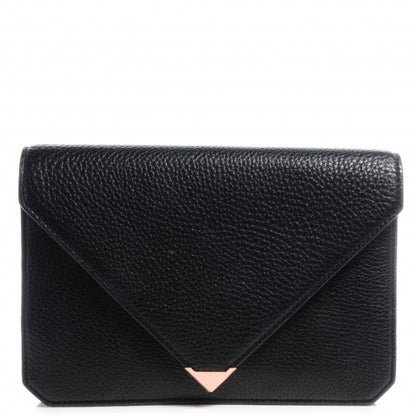 Alexander Wang Soft Pebbled Prisma Skeletal Clutch Black 1 of 6
