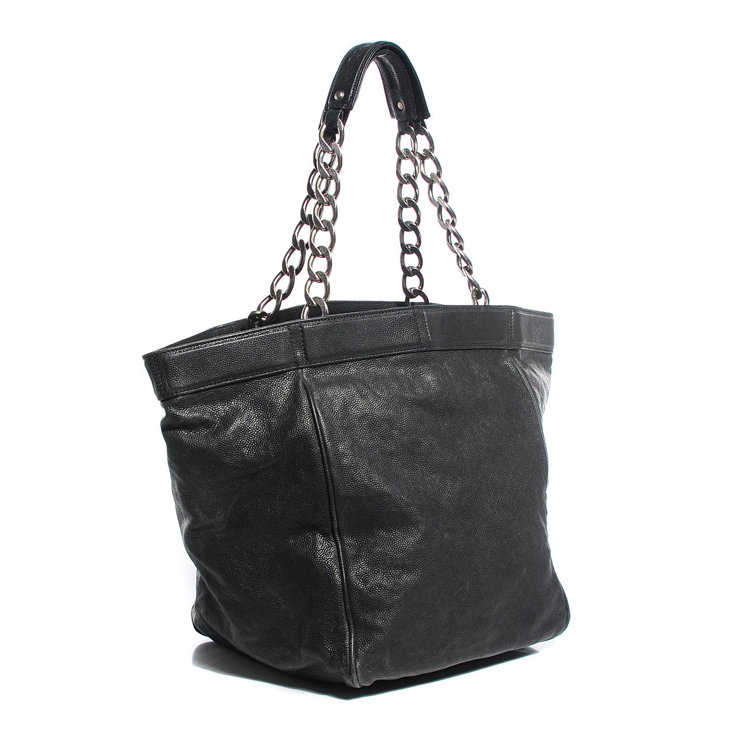 Distressed Caviar Outdoor Ligne Tote Black