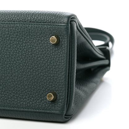 Hermes Togo Matte Alligator Kelly Retourne Touch 28 Vert Cypress 9 of 11