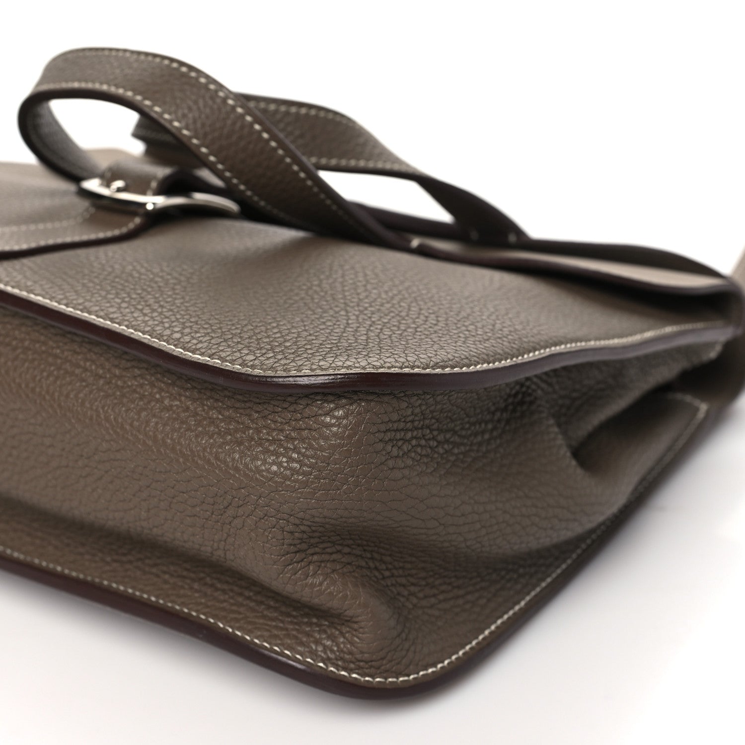 Hermes Taurillon Clemence Halzan 25 Etoupe 10 of 10