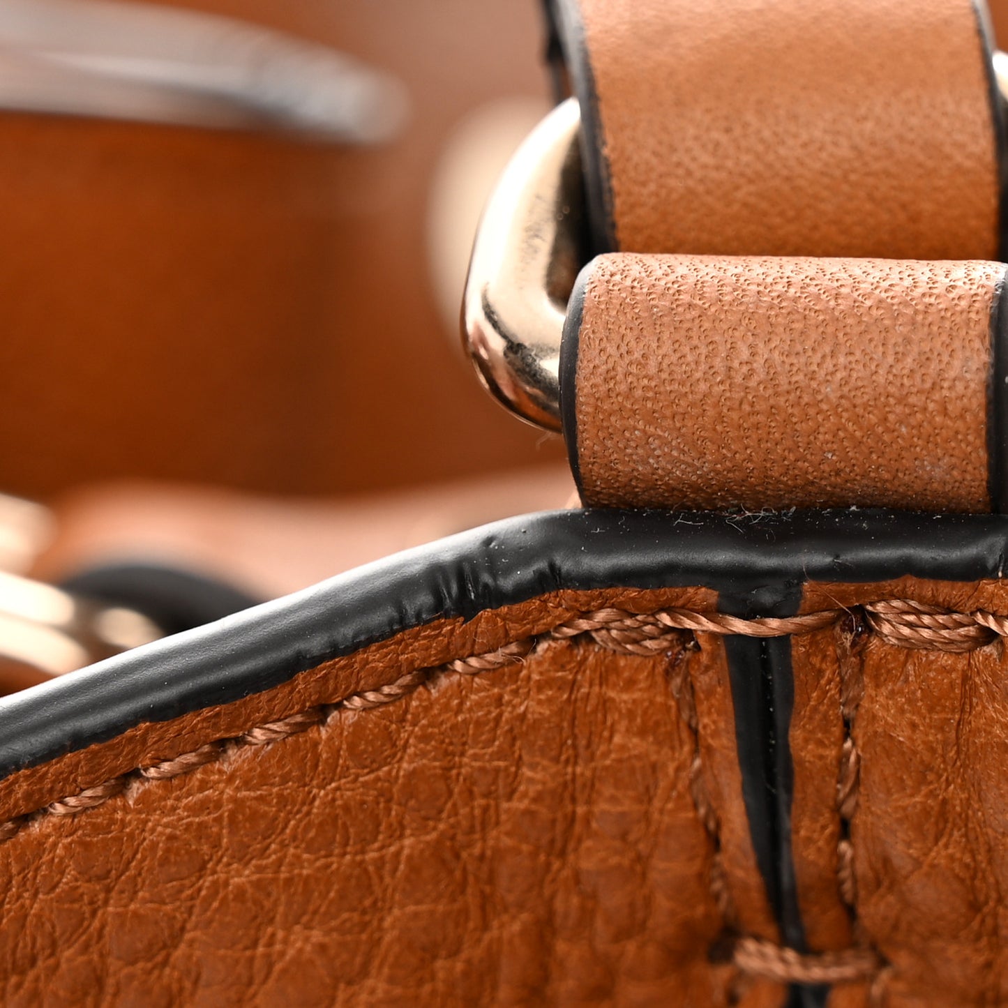 Grainy Calfskin House Check Small Maidstone Saddle Brown