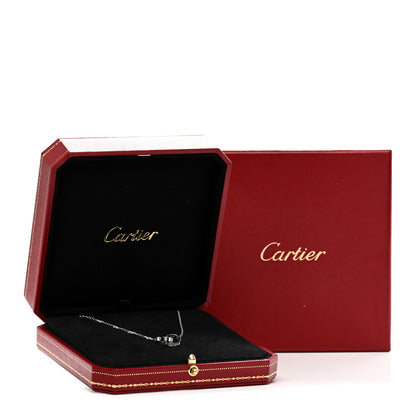 Cartier 18K White Gold Diamond Interlocking LOVE Necklace 4 of 4
