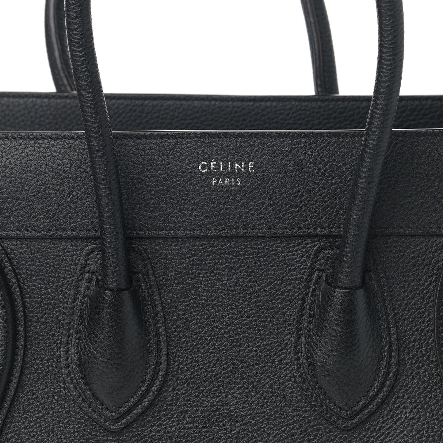 Drummed Calfskin Micro Luggage Black