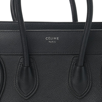 Celine Drummed Calfskin Micro Luggage Black 7 of 14