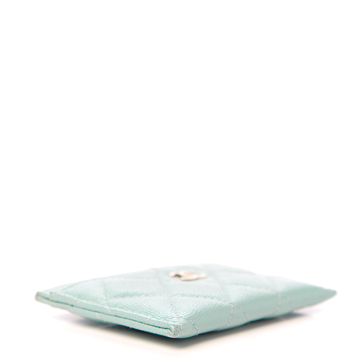 Chanel Caviar Quilted Card Holder Light Blue 3 of 8