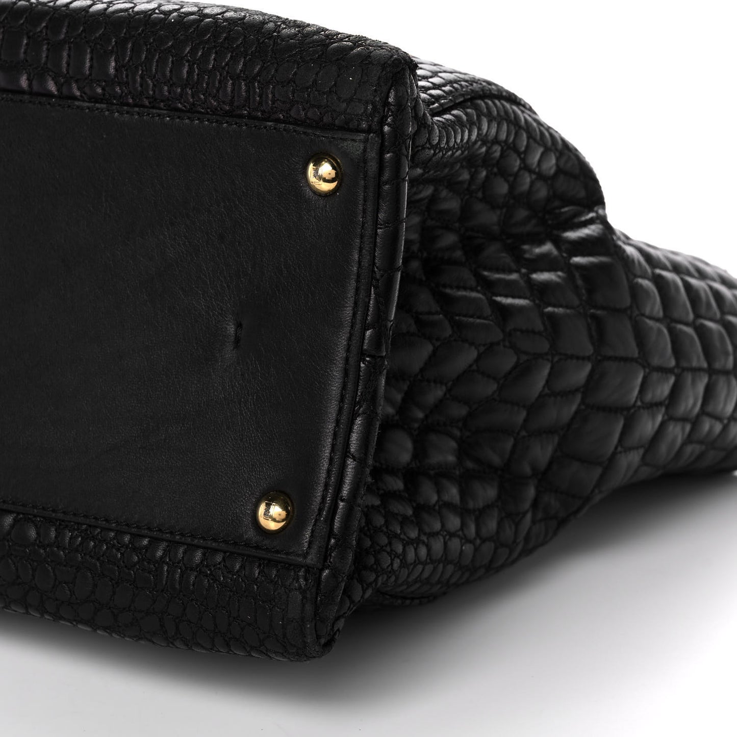 Nappa Crocodile Trapuntata Large 3Jours Tote Black