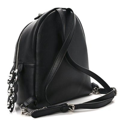 Fendi Vitello Dolce Crystal Flowerland Croc Tail Mini Backpack Black 3 of 9