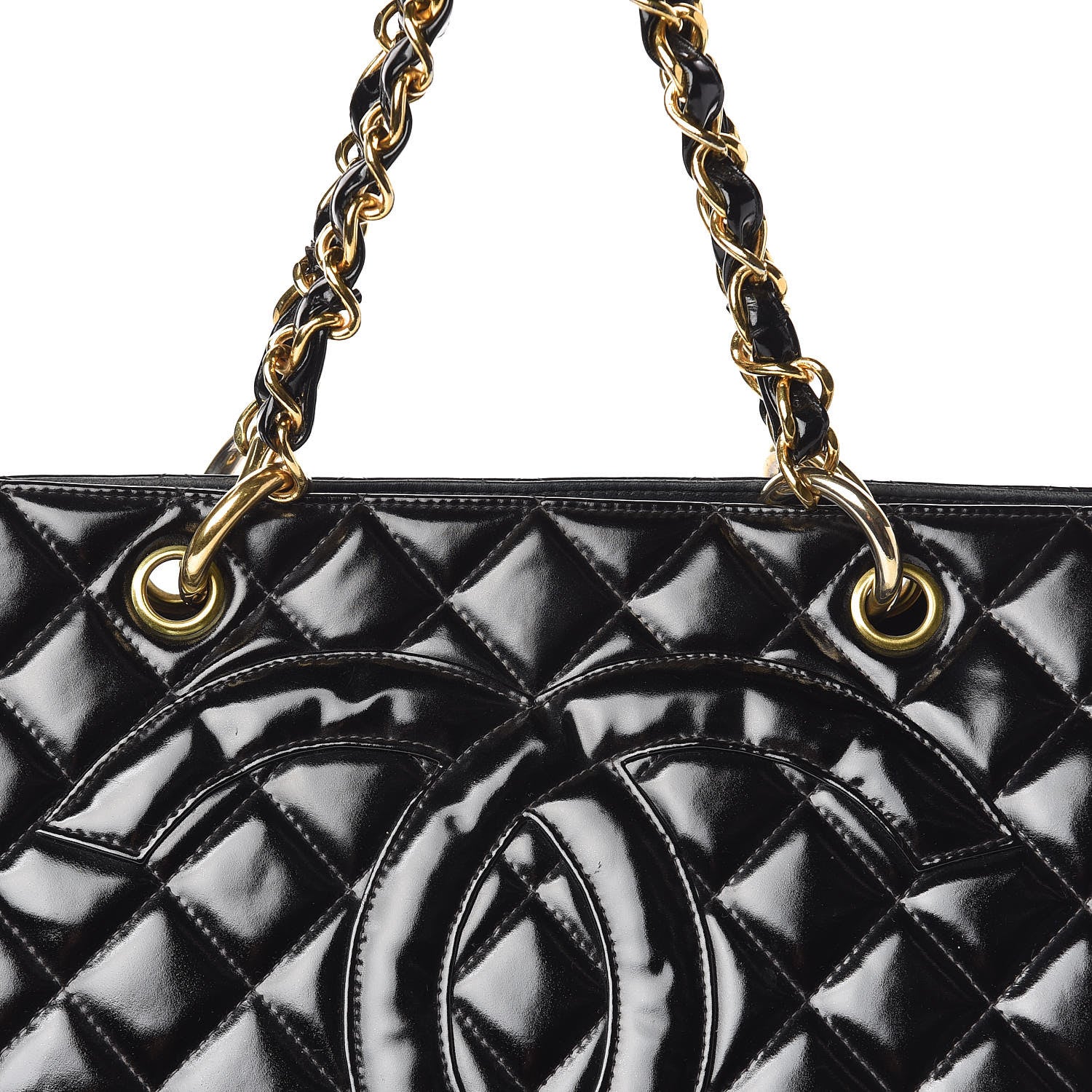 Chanel Glazed Calfskin Quilted Tote Black 19 of 19