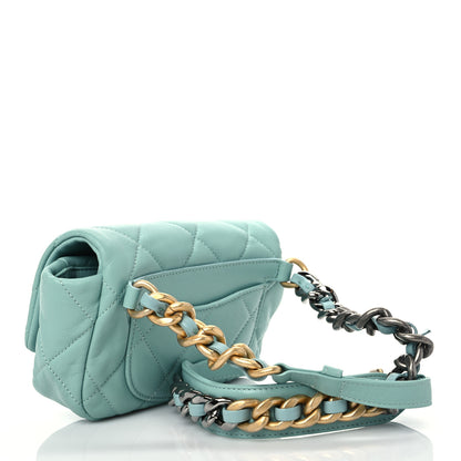 Chanel Lambskin Quilted Chanel 19 Waist Bag Light Blue 3 of 9