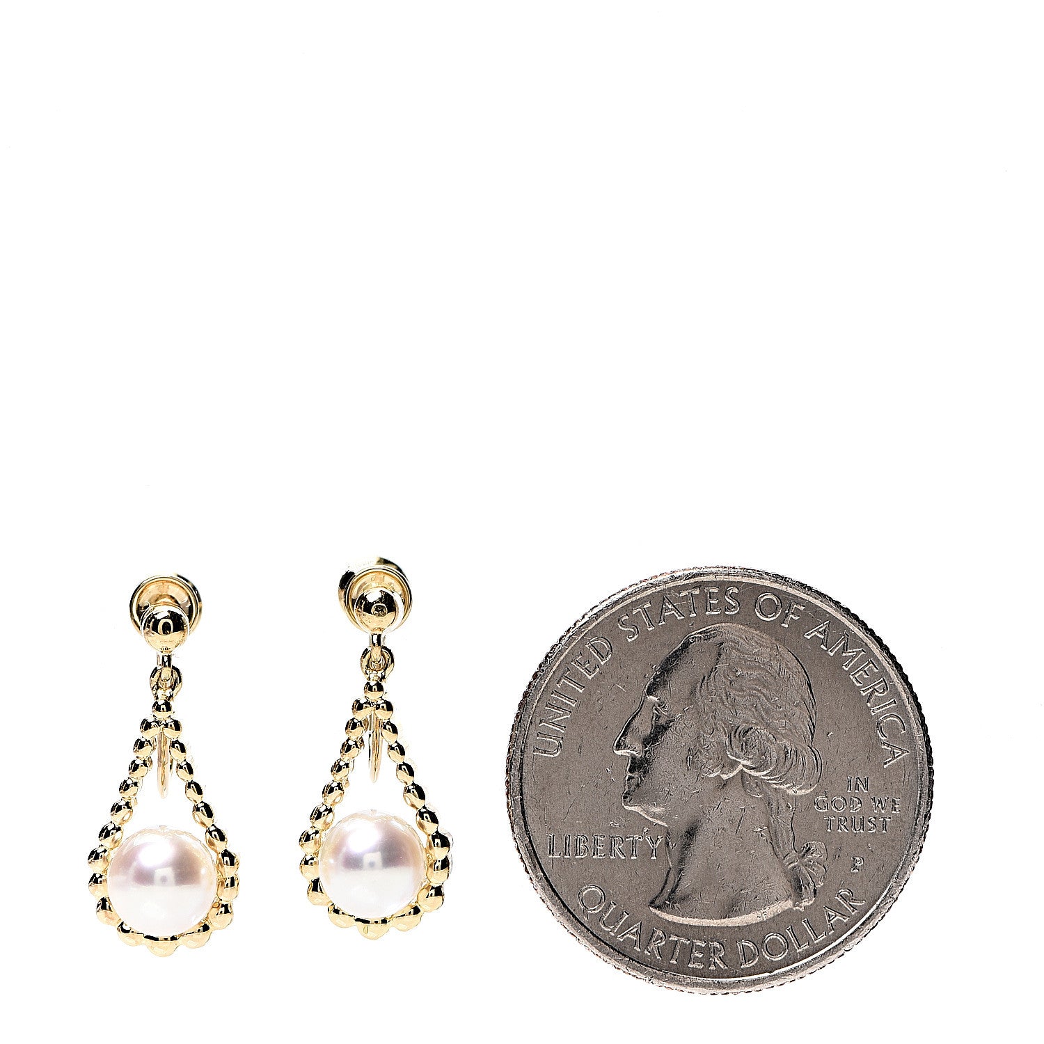 Mikimoto 18K Yellow Gold Akoya Pearl 6mm Screw Back Earrings 2 of 4