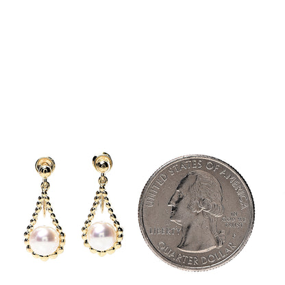Mikimoto 18K Yellow Gold Akoya Pearl 6mm Screw Back Earrings 2 of 4